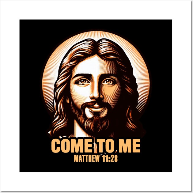 Matthew 11:28 Come To Me I Will Give You Rest Wall Art by Plushism